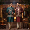 Royal Embroidered Nehru Jacket Set – Dual Color Collection