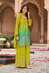 Elegant Green Embroidered Punjabi Suit for Women