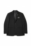 Men’s Black Matty Fabric Solid Casual Blazer