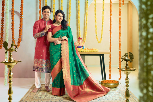 Kanjivaram Sauraski Work Saree