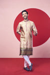 Designer Light Gold Kurta – Crafted Just for You. Minimum Delivery: 20 Days