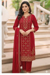 Royal Red Festive Wear with Handcrafted Detailing